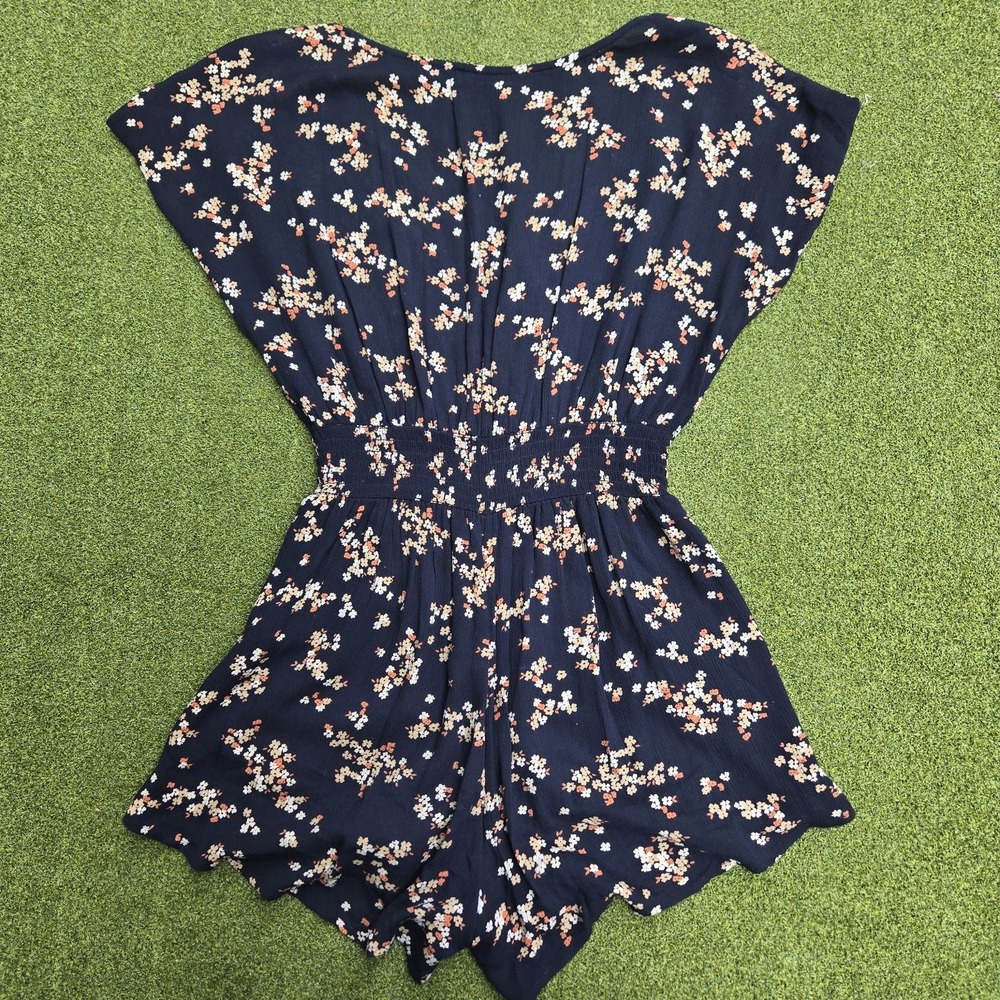 Abercrombie & Fitch Women's Romper Floral Print Navy Blue Size XS - Picture 2 of 8